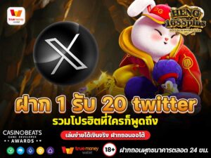 ฝาก 1 รับ 20 twitter